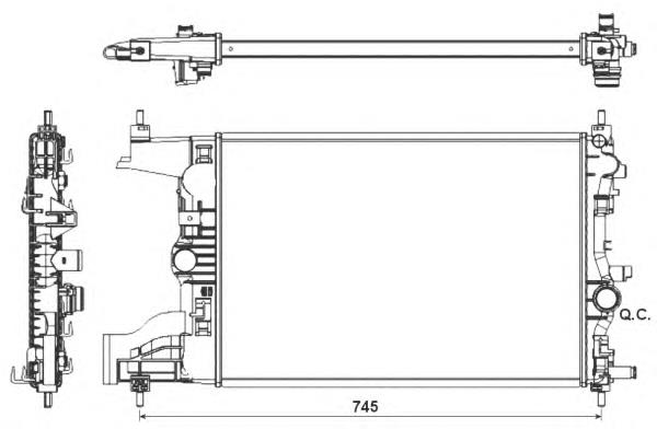 Radiador de esfriamento de motor Opel 1300299 preço, a partir de 83,81 USD