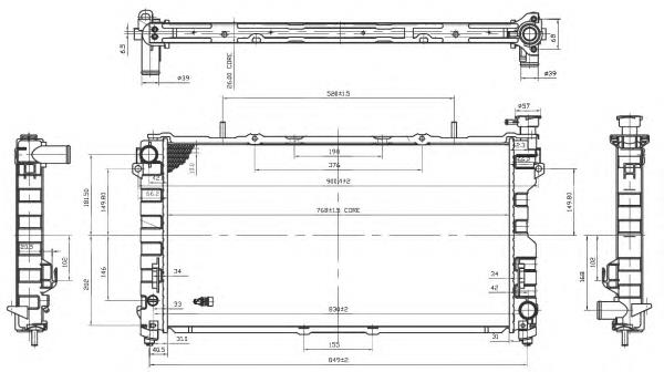 Radiador de esfriamento de motor Chrysler 4809168AC preço, a partir de 119,53 USD