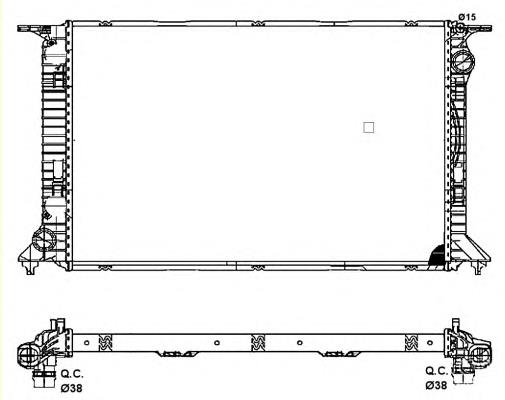 53064 NRF Radiador de esfriamento de motor