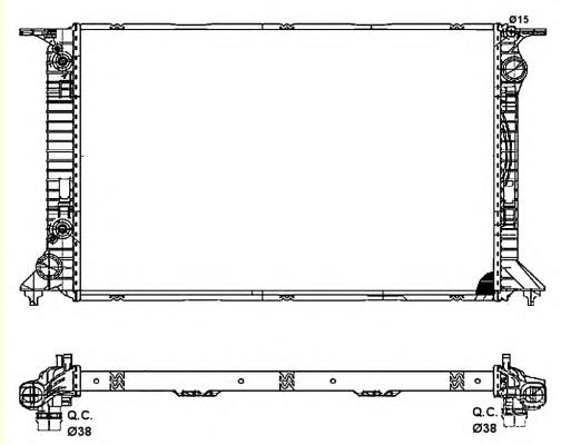 53065 NRF Radiador de esfriamento de motor