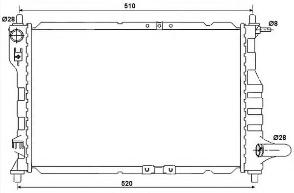 53068 NRF Radiador de esfriamento de motor