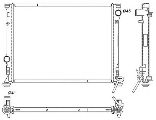 68050126AA Chrysler Radiador de esfriamento de motor