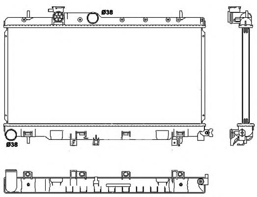 53038 NRF Radiador de esfriamento de motor