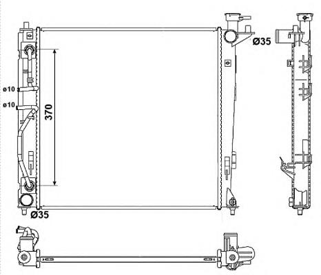 R302733100 Doowon Radiador de esfriamento de motor