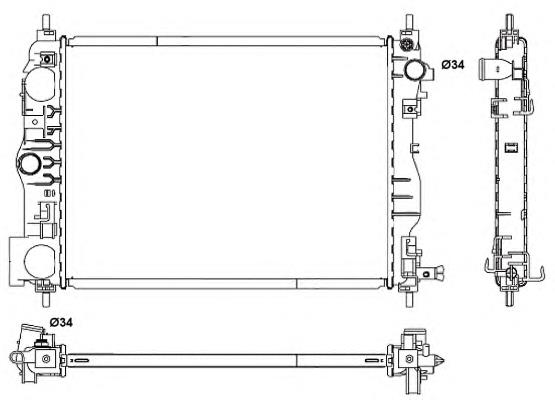253104D600 Hyundai/Kia Radiador de esfriamento de motor