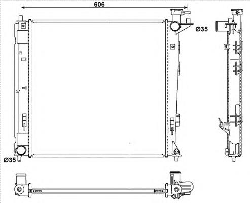 Radiador de esfriamento de motor NRF 53054