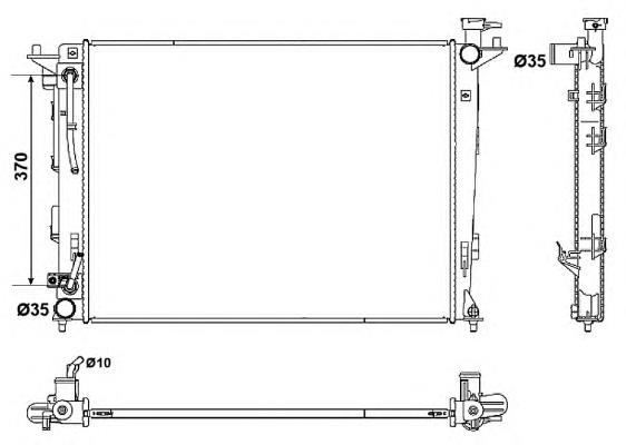 53051 NRF Radiador de esfriamento de motor