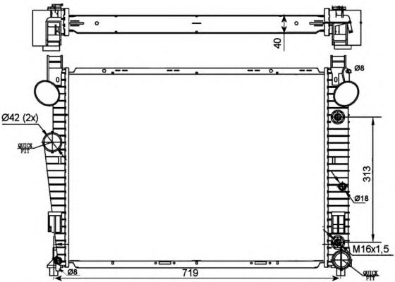 Radiador de esfriamento de motor A2205000103 Mercedes