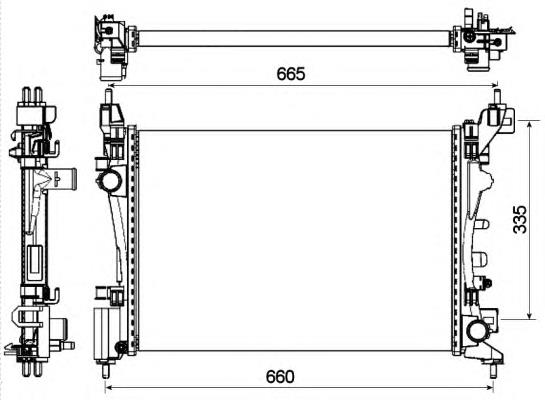 Radiador de esfriamento de motor 53115 NRF