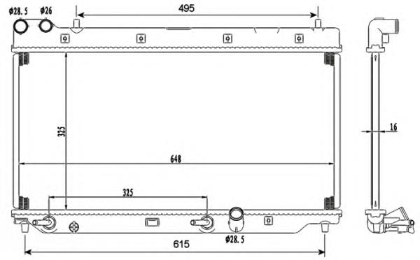 53110 NRF Radiador de esfriamento de motor
