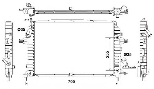 Compre 13171429 Opel Radiador de esfriamento de motor