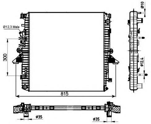 PCC500041 Land Rover Radiador de esfriamento de motor