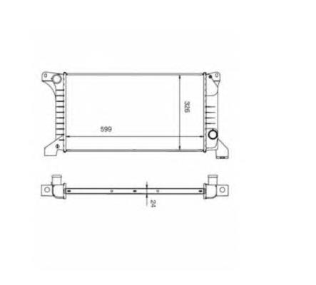 Radiador de esfriamento de motor 92VB8005EC Ford