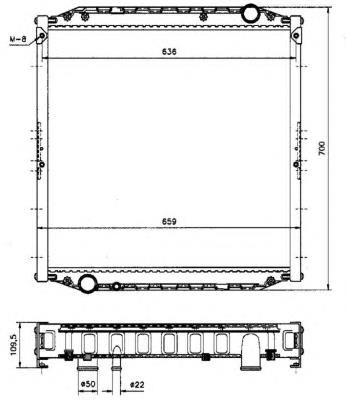85061016010 MAN Radiador de esfriamento de motor