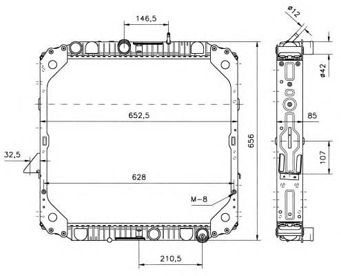 Radiador de esfriamento de motor Nissens 62563 preço, a partir de 354,38 USD