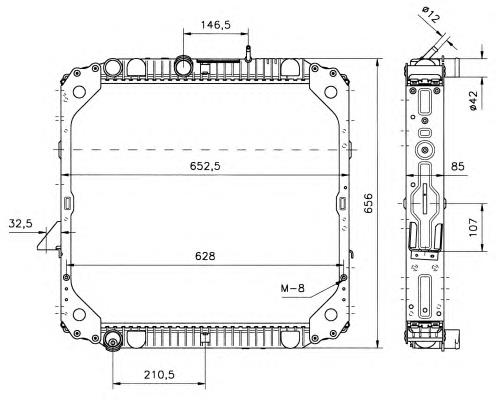 Radiador de esfriamento de motor 6765001703 Mercedes