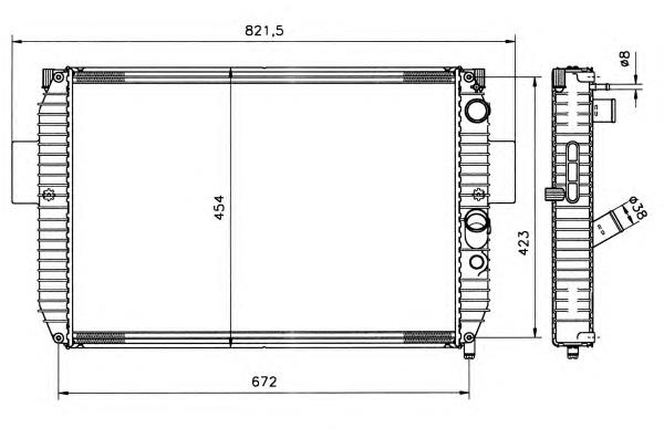 93818439 Iveco Radiador de esfriamento de motor
