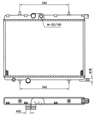 Radiador de esfriamento de motor 519524 NRF