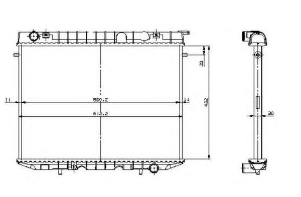 Radiador de esfriamento de motor Nissens 63299