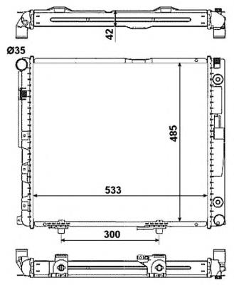 Radiador de esfriamento de motor 516573 NRF
