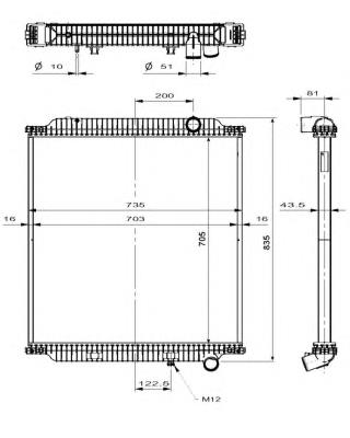 Radiador de esfriamento de motor VALEO 733526 preço, a partir de 408,69 USD