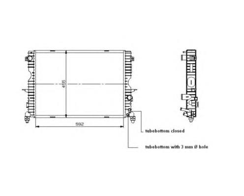 PCC001070 Land Rover Radiador de esfriamento de motor