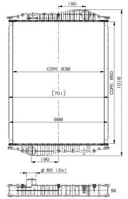 Radiador de esfriamento de motor NRF 509887