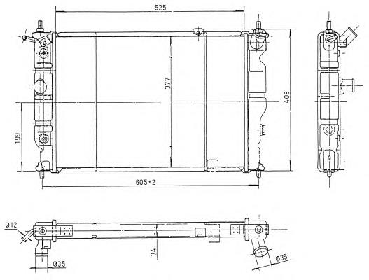 514647 NRF Radiador de esfriamento de motor