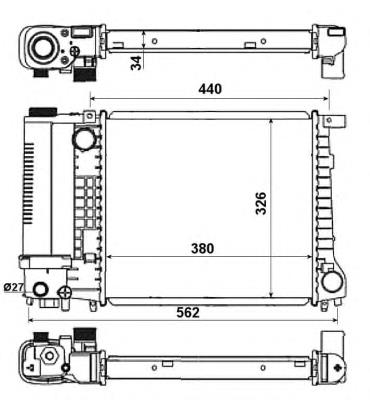 Radiador de esfriamento de motor NRF 51351