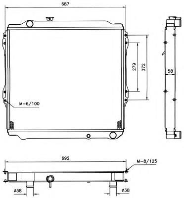 Compre 1640067131 Toyota Radiador de esfriamento de motor