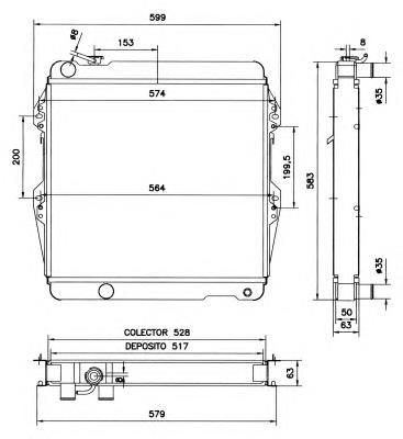 8174081 Polcar Radiador de esfriamento de motor