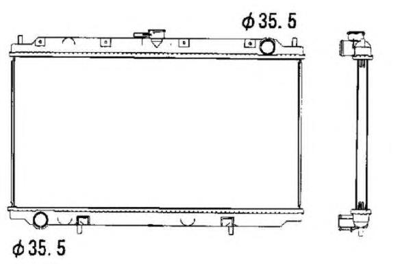 Radiador de esfriamento de motor 52069 NRF