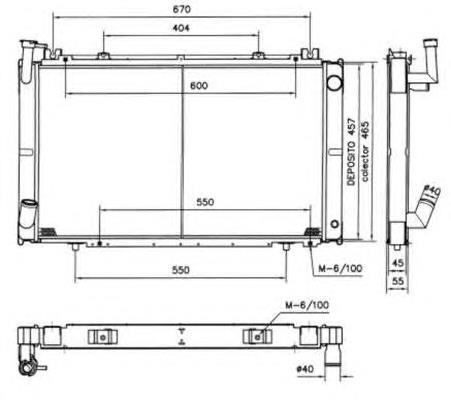 52154 NRF Radiador de esfriamento de motor