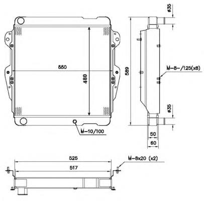 52111 NRF Radiador de esfriamento de motor