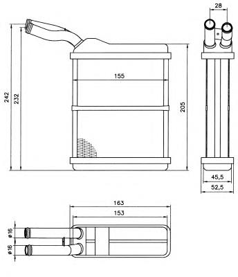 Radiador de forno (de aquecedor) 91151482 Opel