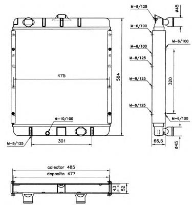 Radiador de esfriamento de motor NRF 52137