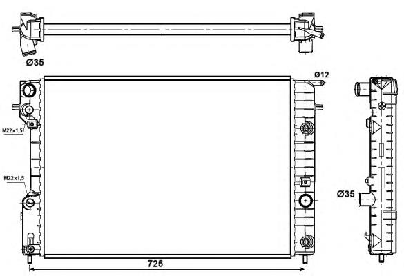 Radiador de esfriamento de motor 6302007 Opel