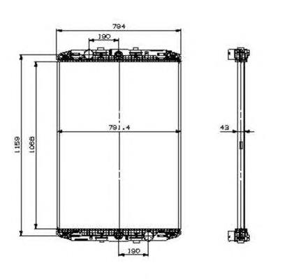Radiador de esfriamento de motor NRF 519541