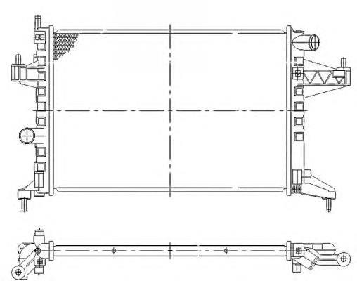 Radiador de esfriamento de motor 519596 NRF