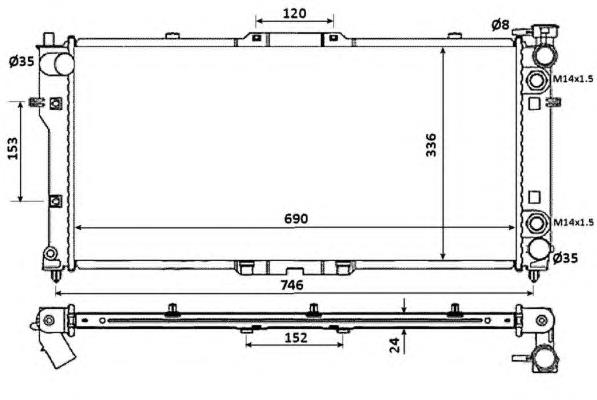 Radiador de esfriamento de motor FS1115200C Mazda
