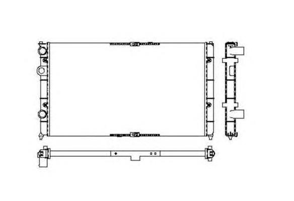 Radiador de esfriamento de motor 53632 NRF
