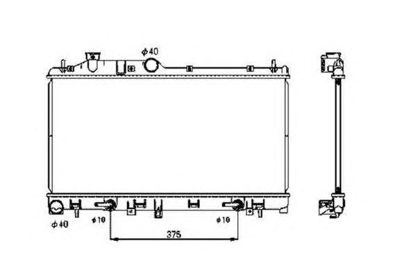 Radiador de esfriamento de motor 45111AG011 Subaru