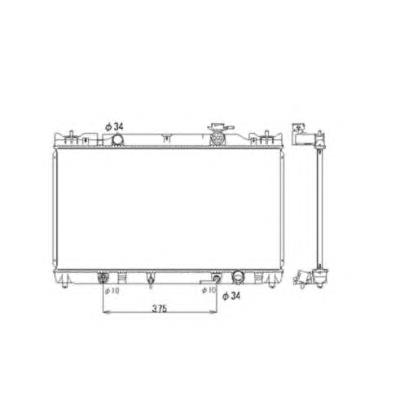 Compre 1640028271 Toyota Radiador de esfriamento de motor
