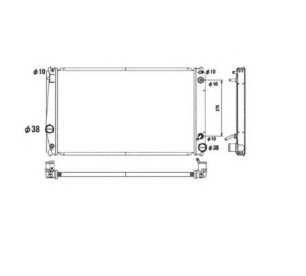 1640028590 Toyota Radiador de esfriamento de motor