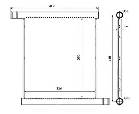 Radiador de esfriamento de motor NRF 53598