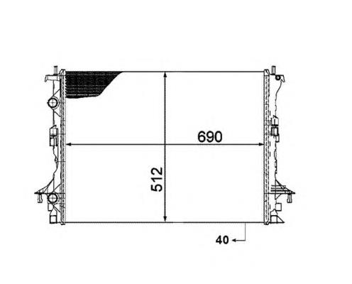 Radiador de esfriamento de motor Renault (RVI) 8200433512 preço, a partir de 146,42 USD