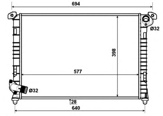 Radiador de esfriamento de motor NRF 53807