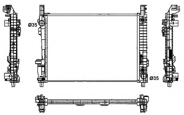 Radiador de esfriamento de motor 53800 NRF