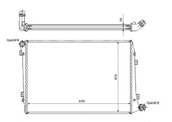 Radiador de esfriamento de motor 53814 NRF