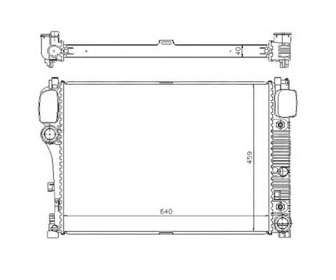A2215000503 Mercedes Radiador de esfriamento de motor